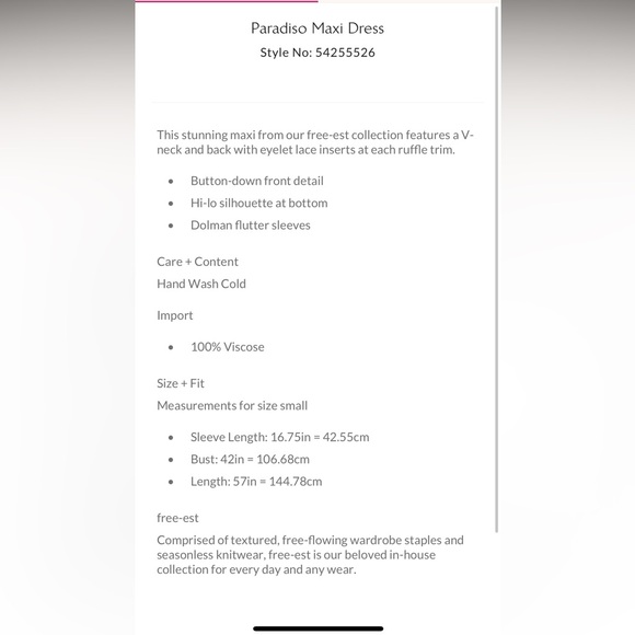 Free People Paradiso Maxi Dress Small - Picture 5 of 5